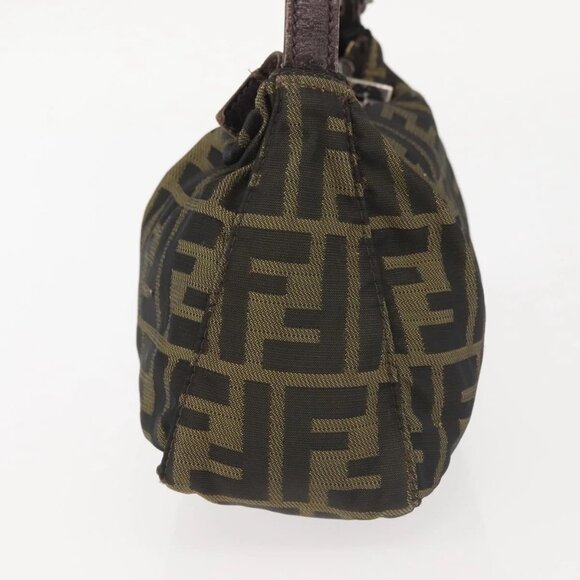 FENDI Zucca Canvas Hand Bag Black Brown Auth ep10930 - Picture 6 of 16